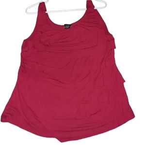 Red tank top with layers/ruffles